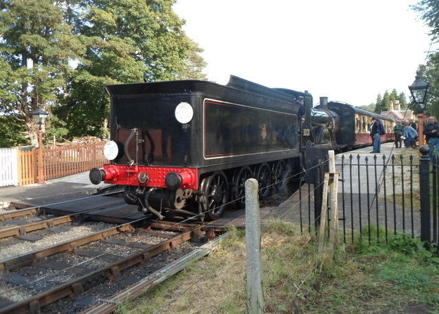 Rear view of locomotive 30120 at Arley station