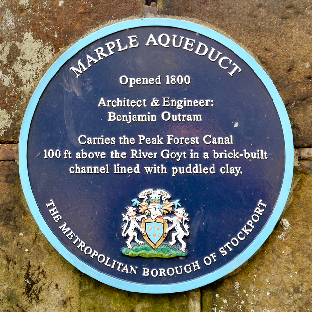 Marple Aqueduct (blue plaque)