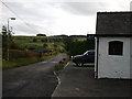 Looking south on the road outside the Dolfor Inn