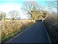 Approaching Calow from Wetlands Lane