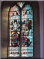 NY9171 : St. Peter's Church, Humshaugh - memorial stained glass window in south wall by Mike Quinn