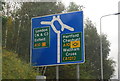 Road sign, J25, M25 slip road