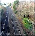  Vale of Glamorgan railway line viewed from Palmerston Road, Barry