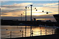 TQ4080 : Emirates Air Line at sunset by Oast House Archive