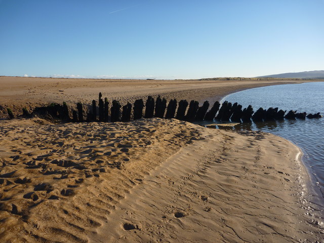 Coastal East Lothian : Shipwreck On Tyne Sands