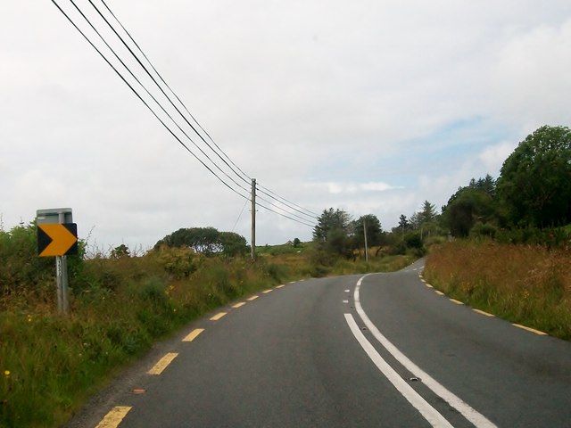 Bend on the N56 near Mulnamin, Co Donegal