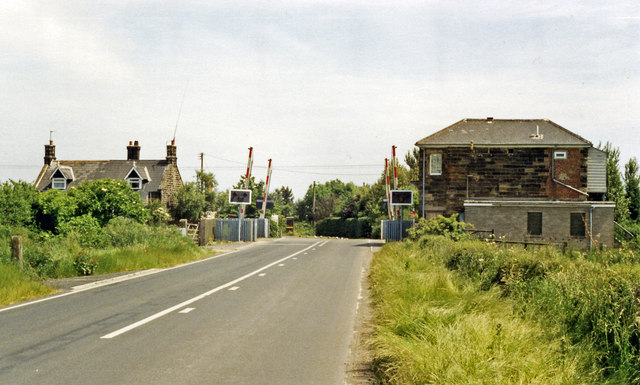 Site of Chevington station on the East Coast Main Line, 1988