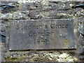 Plaque on chimney, Weasdale