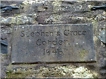 NY6903 : Plaque on chimney, Weasdale by Karl and Ali