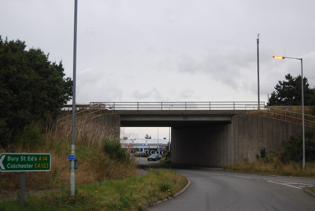 A14 bridge over the A1189