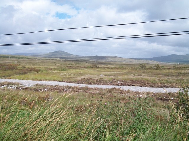 View ENE from the N56 across moorland