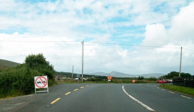 The southern end of the N56 realignment scheme north of Leitir Mhic a' Bhaird