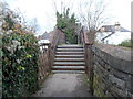 Steps up to Dingle Road footbridge, Penarth