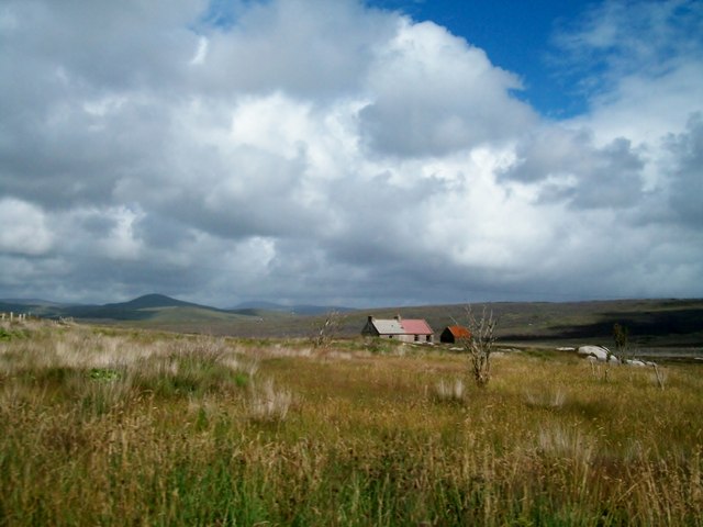 Derelict farmstead on the moorland between Diamond and Croaghnashallog Bridge