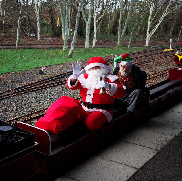 Santa arriving at Drumawhey Junction