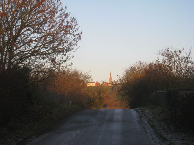 Former railway bridge and Coleby church