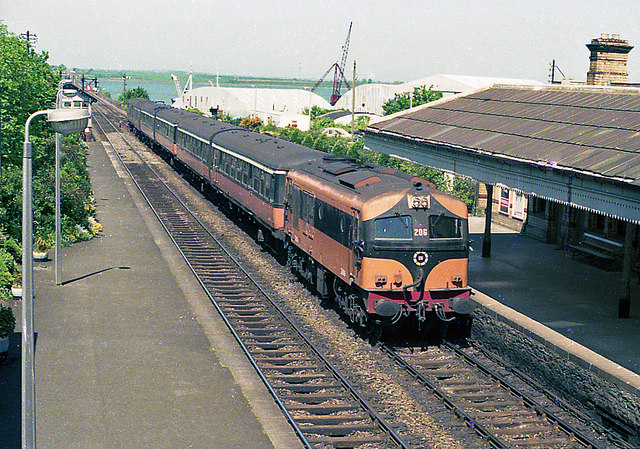 Train at Malahide station - 1975