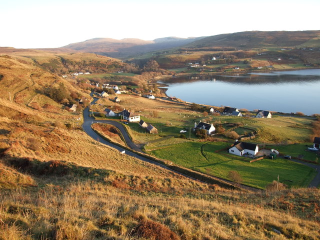 Looking down to Uig and the bay