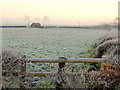 Frozen pasture at Tirley Knowle