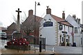 "The White Hart" and war memorial, Caistor