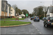 SX5061 : the Busy A386  Woolwell Roundabout by roger geach