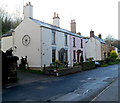 Newland Street houses SW of a long disused railway bridge, Coleford