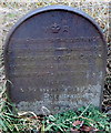 Metal marker recording the making of Station Street, Cinderford