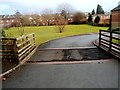 Cattle grid at the entrance to Hanover Court, Cinderford