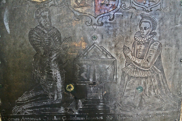 Brass to Charles Butler and wife, Coates church
