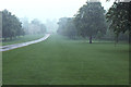 SU9776 : Windsor Castle, down the Long Walk: morning mist by Christopher Hilton