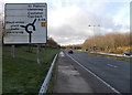 The A48 north of Imperial Park, Newport