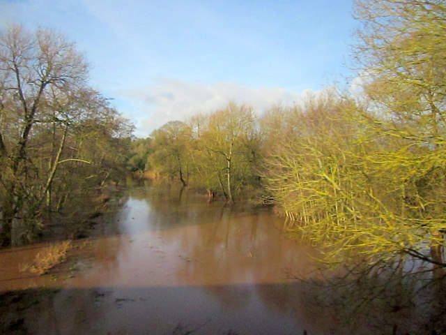 River Teme In Flood, Rushwick © Roy Hughes :: Geograph Britain And Ireland