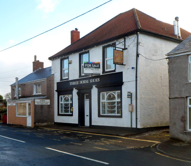 Three Horse Shoes pub, Cefn Cribwr © Jaggery :: Geograph Britain and ...