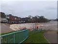 SX9192 : Turbulent water in the flooded River Exe at Millers Crossing by David Smith