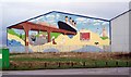 Mural on shed within Seaforth Container Terminal