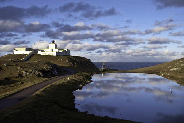Calm day at Strathy Point Lighthouse
