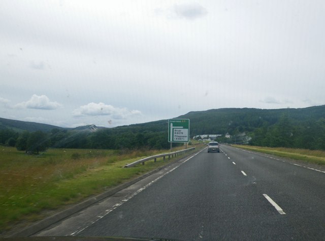 Approaching the Bruar turnoff