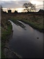 Frozen flooded tyre tracks