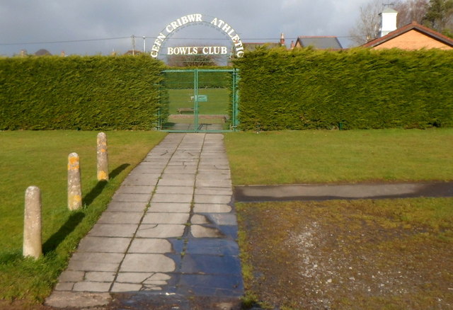 Entrance to Cefn Cribwr Athletic Bowls Club