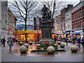 SJ8398 : St Ann's Square, Christmas Fair by David Dixon