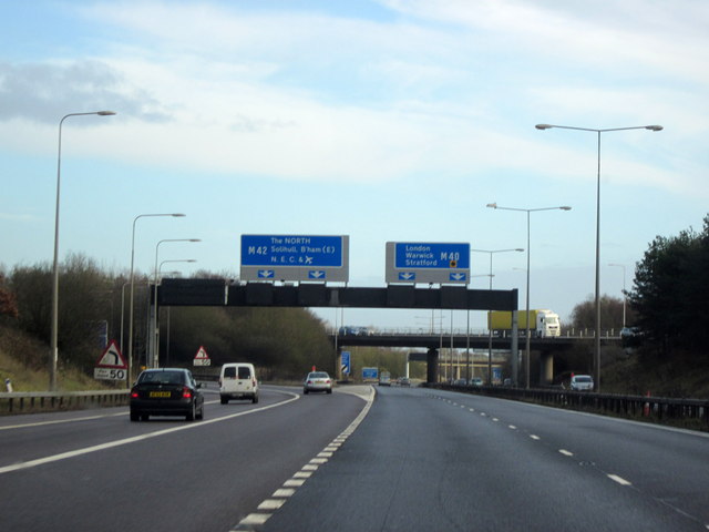 M42 Motorway, M40 Junction © Roy Hughes :: Geograph Britain and Ireland