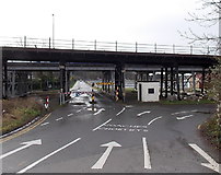 ST1166 : Railway viaduct entrance to Harbour Road car park, Barry Island by Jaggery