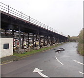 ST1166 : Railway viaduct, Barry Island by Jaggery