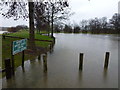 TL1497 : Watersports centre car park closed due to flooding by Richard Humphrey