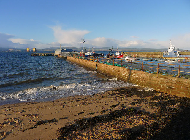 Cromarty Harbour and beach