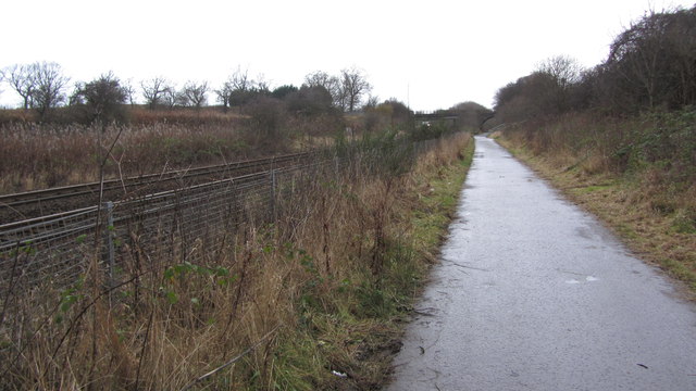 Cycle Path alongside Railway