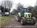 Hedge cutting contractors at work, Treborough