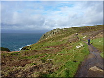 SW3425 : Coast Path above Castle Zawn by Richard Law