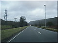 A4067 and power lines east of Cilmaengwyn