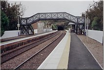 NT1380 : North Queensferry railway station, Fife, 1999 by Nigel Thompson
